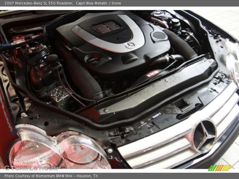 Capri Blue Metallic / Stone 2007 Mercedes-Benz SL 550 Roadster