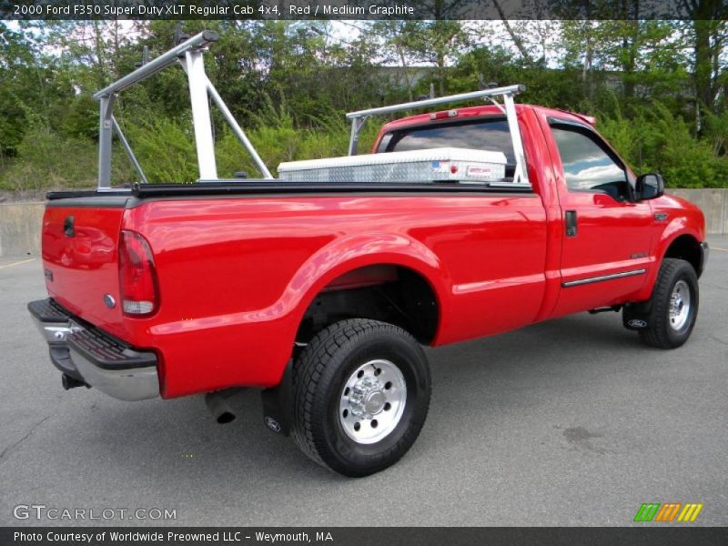 Red / Medium Graphite 2000 Ford F350 Super Duty XLT Regular Cab 4x4