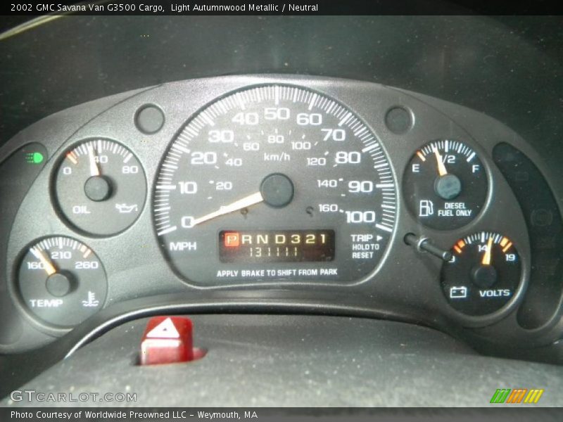  2002 Savana Van G3500 Cargo G3500 Cargo Gauges