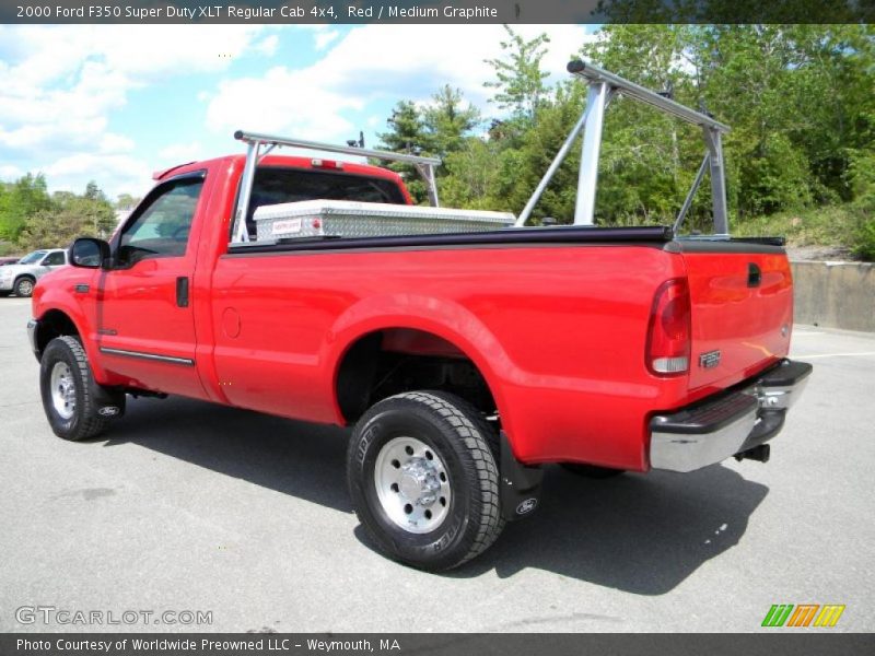 Red / Medium Graphite 2000 Ford F350 Super Duty XLT Regular Cab 4x4