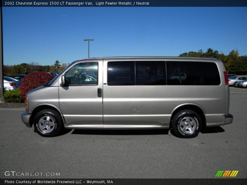 Light Pewter Metallic / Neutral 2002 Chevrolet Express 1500 LT Passenger Van