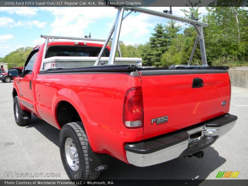Red / Medium Graphite 2000 Ford F350 Super Duty XLT Regular Cab 4x4