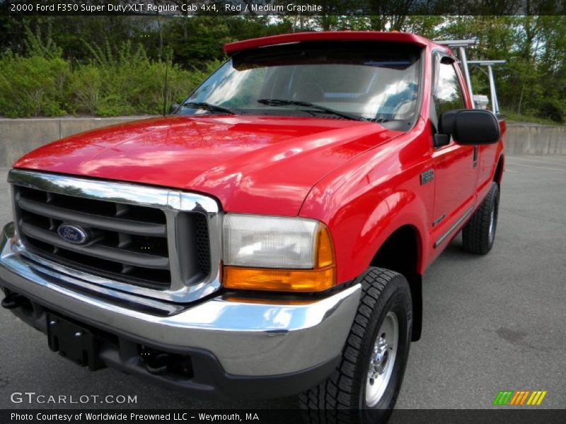 Red / Medium Graphite 2000 Ford F350 Super Duty XLT Regular Cab 4x4
