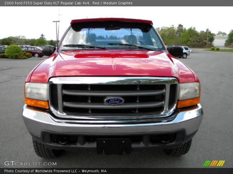 Red / Medium Graphite 2000 Ford F350 Super Duty XLT Regular Cab 4x4