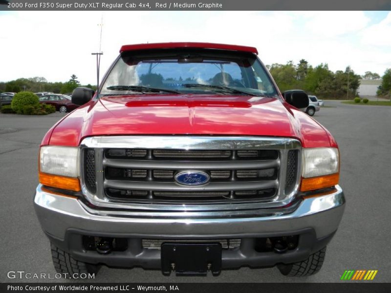 Red / Medium Graphite 2000 Ford F350 Super Duty XLT Regular Cab 4x4