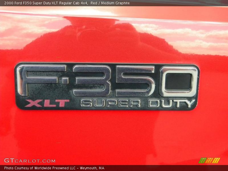 Red / Medium Graphite 2000 Ford F350 Super Duty XLT Regular Cab 4x4