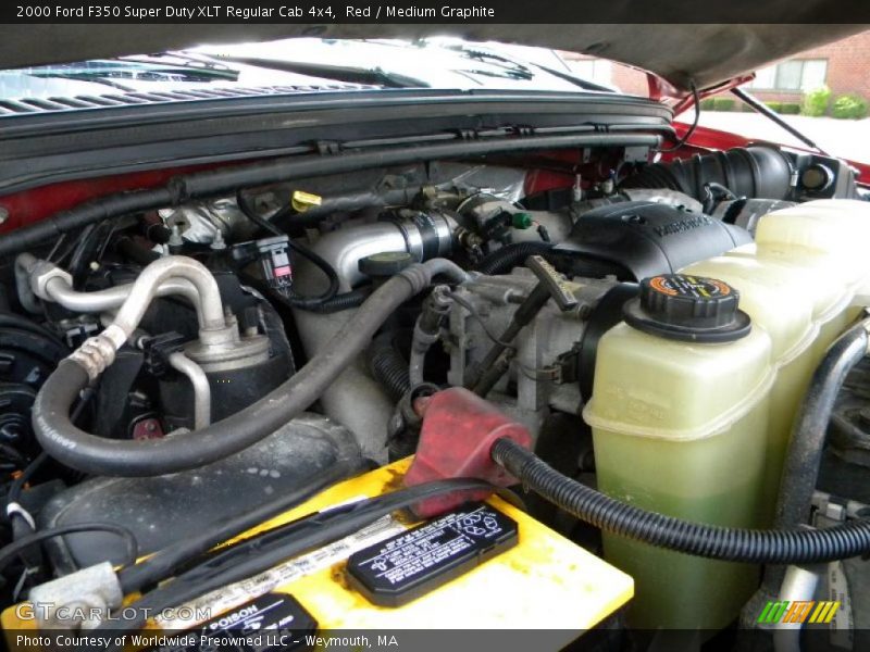 Red / Medium Graphite 2000 Ford F350 Super Duty XLT Regular Cab 4x4