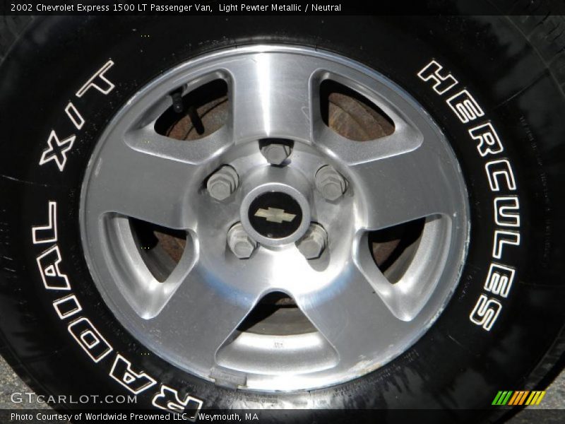 Light Pewter Metallic / Neutral 2002 Chevrolet Express 1500 LT Passenger Van