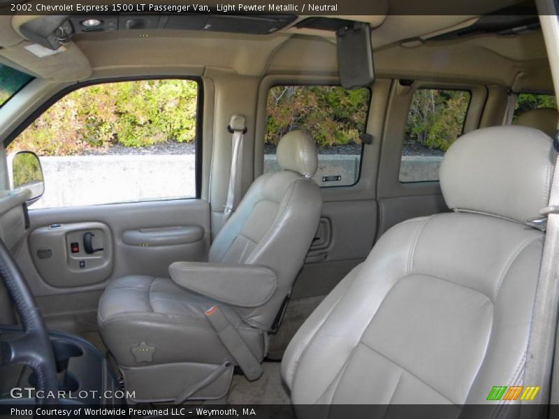 Light Pewter Metallic / Neutral 2002 Chevrolet Express 1500 LT Passenger Van