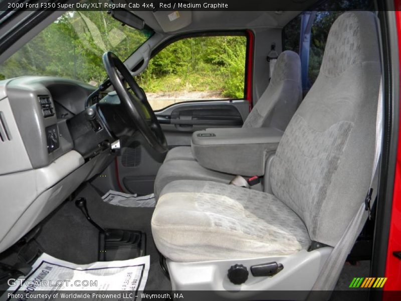 Red / Medium Graphite 2000 Ford F350 Super Duty XLT Regular Cab 4x4