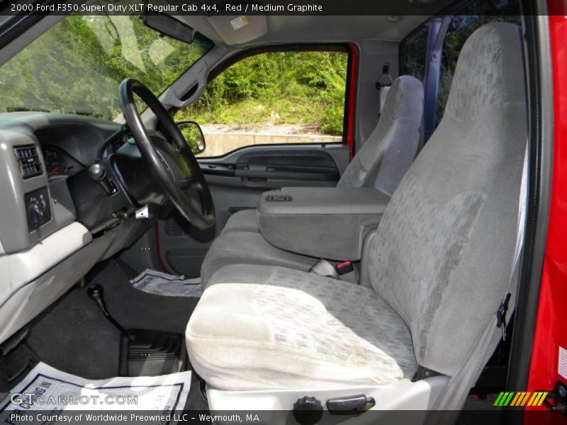 Red / Medium Graphite 2000 Ford F350 Super Duty XLT Regular Cab 4x4