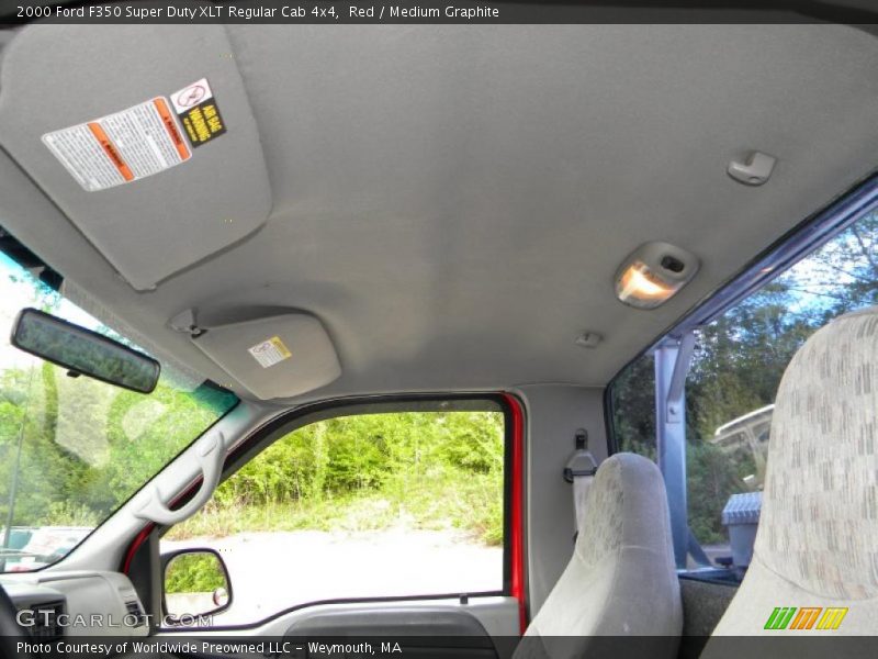Red / Medium Graphite 2000 Ford F350 Super Duty XLT Regular Cab 4x4