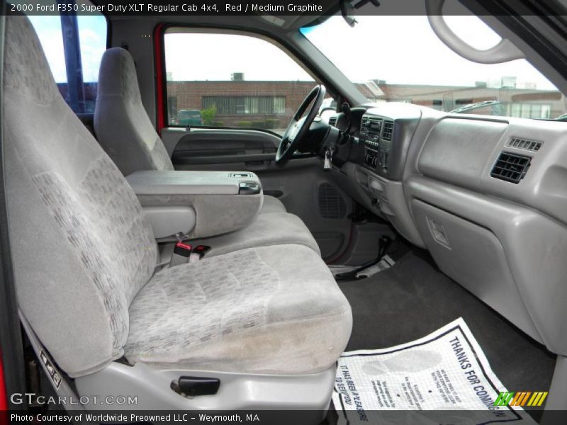Red / Medium Graphite 2000 Ford F350 Super Duty XLT Regular Cab 4x4