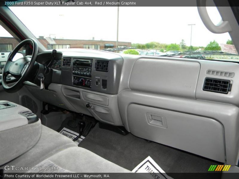 Red / Medium Graphite 2000 Ford F350 Super Duty XLT Regular Cab 4x4