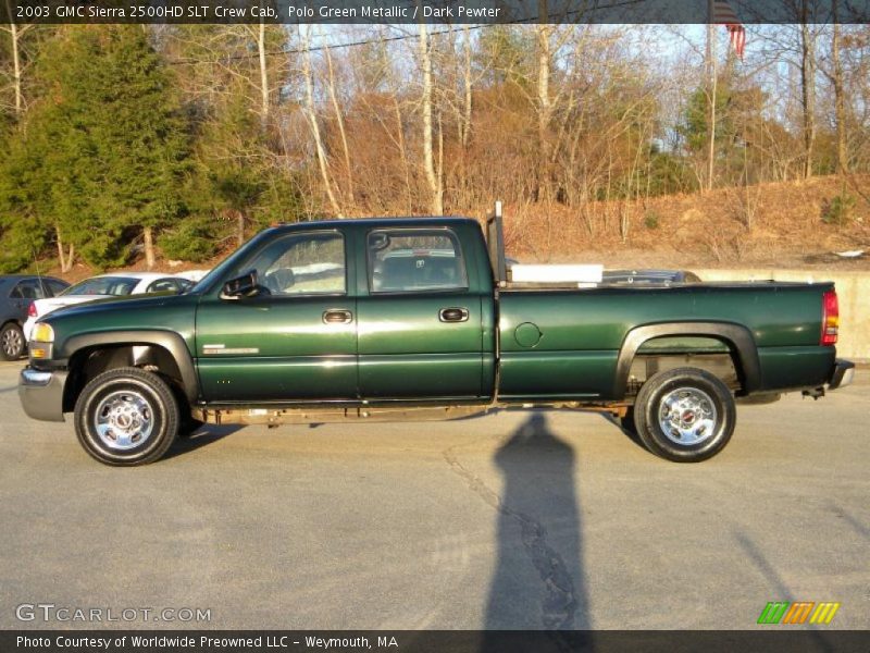Polo Green Metallic / Dark Pewter 2003 GMC Sierra 2500HD SLT Crew Cab