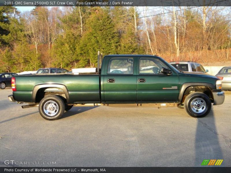 Polo Green Metallic / Dark Pewter 2003 GMC Sierra 2500HD SLT Crew Cab