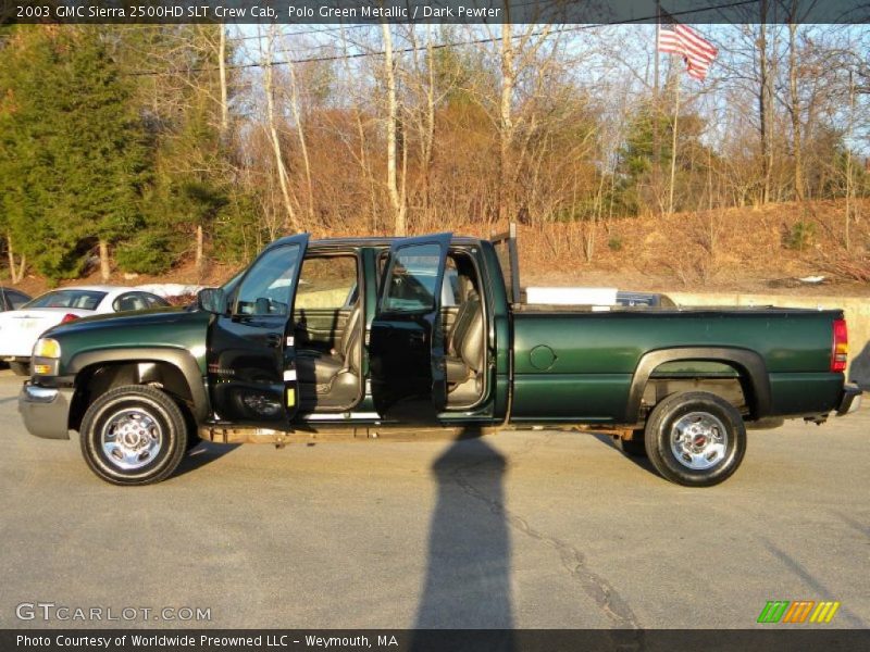 Polo Green Metallic / Dark Pewter 2003 GMC Sierra 2500HD SLT Crew Cab