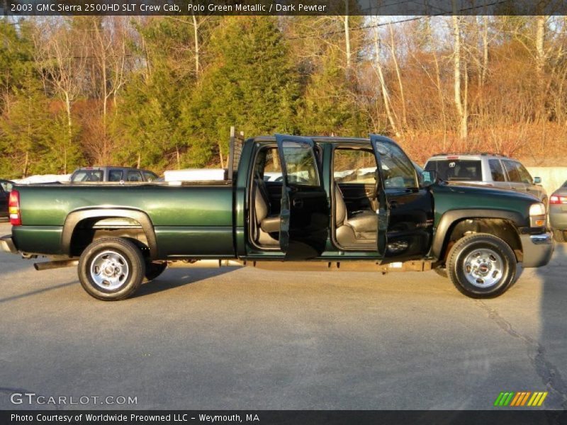 Polo Green Metallic / Dark Pewter 2003 GMC Sierra 2500HD SLT Crew Cab