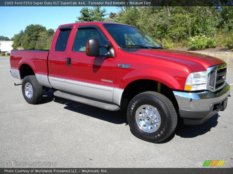 Toreador Red Metallic / Medium Flint 2003 Ford F350 Super Duty XLT SuperCab 4x4