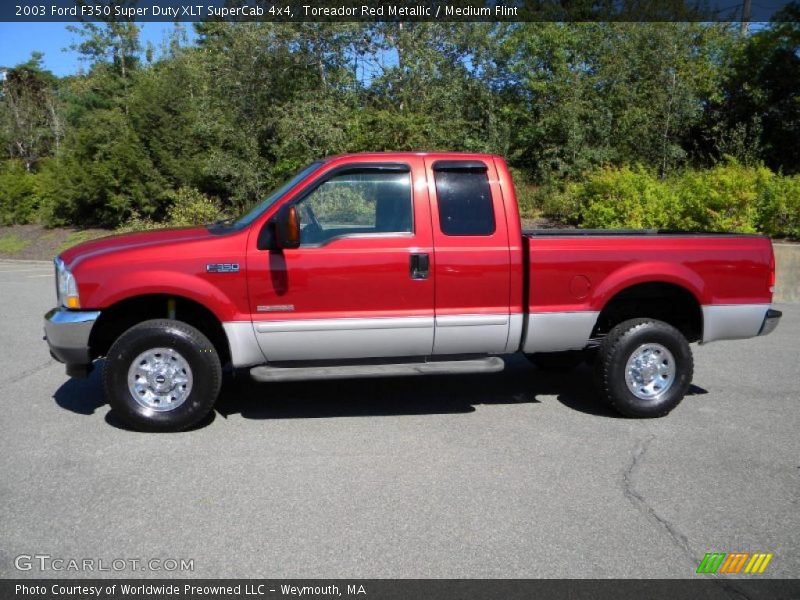 Toreador Red Metallic / Medium Flint 2003 Ford F350 Super Duty XLT SuperCab 4x4