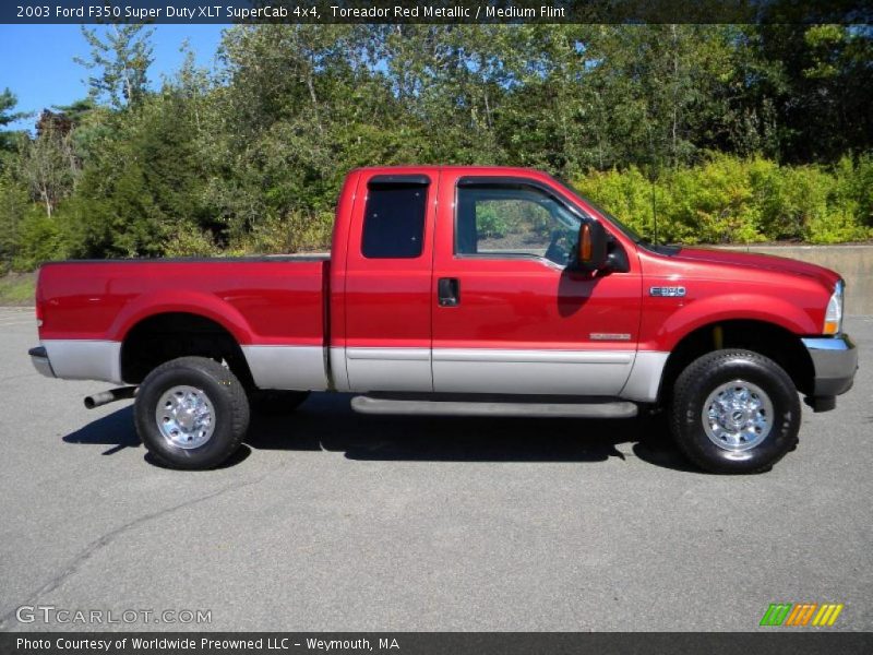 Toreador Red Metallic / Medium Flint 2003 Ford F350 Super Duty XLT SuperCab 4x4