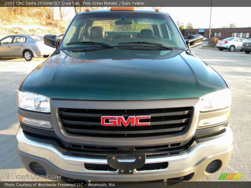 Polo Green Metallic / Dark Pewter 2003 GMC Sierra 2500HD SLT Crew Cab