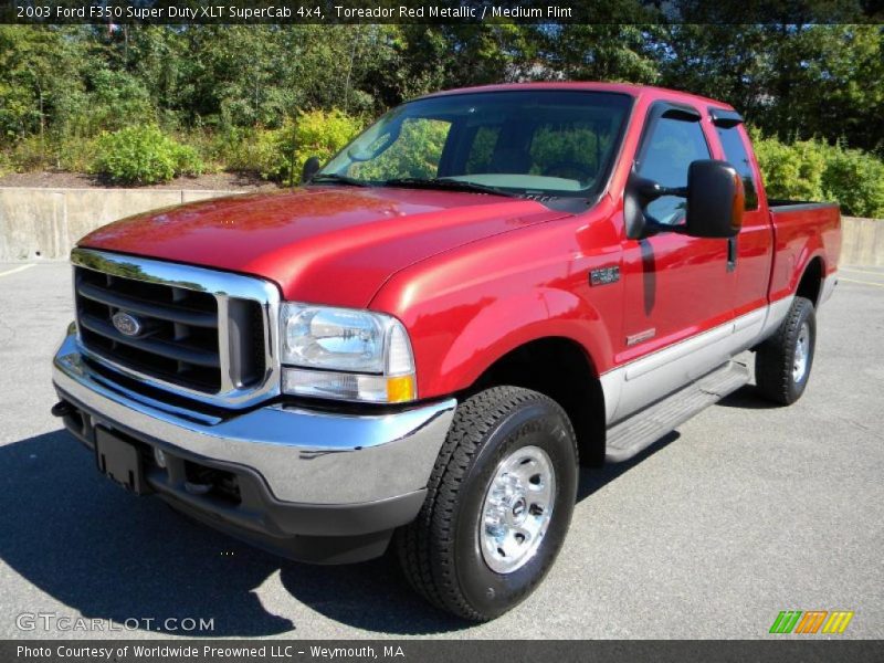 Toreador Red Metallic / Medium Flint 2003 Ford F350 Super Duty XLT SuperCab 4x4