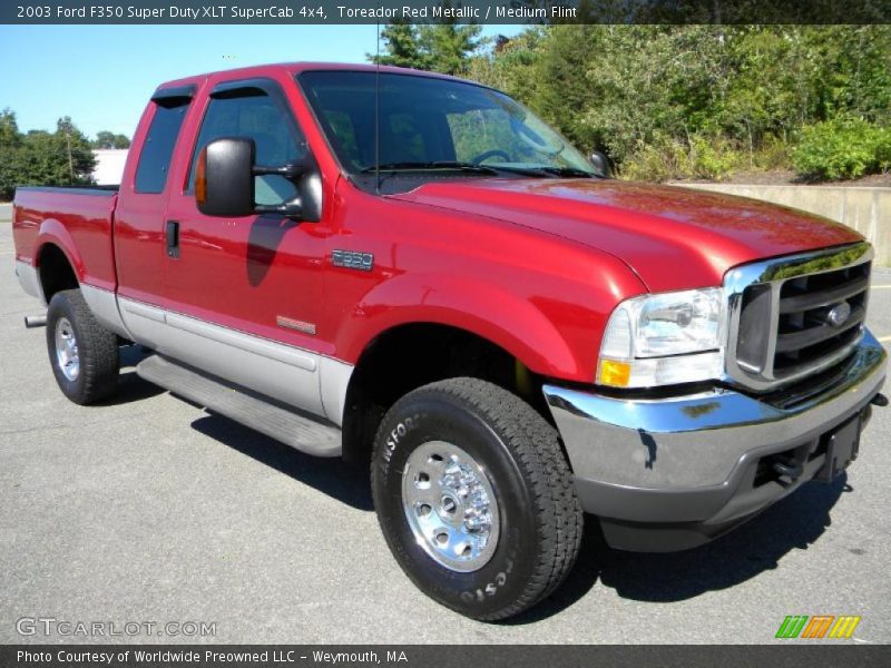 Toreador Red Metallic / Medium Flint 2003 Ford F350 Super Duty XLT SuperCab 4x4