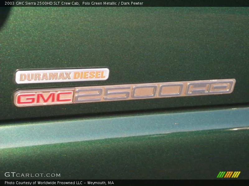 Polo Green Metallic / Dark Pewter 2003 GMC Sierra 2500HD SLT Crew Cab
