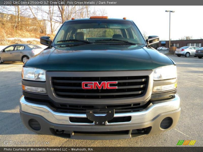Polo Green Metallic / Dark Pewter 2003 GMC Sierra 2500HD SLT Crew Cab