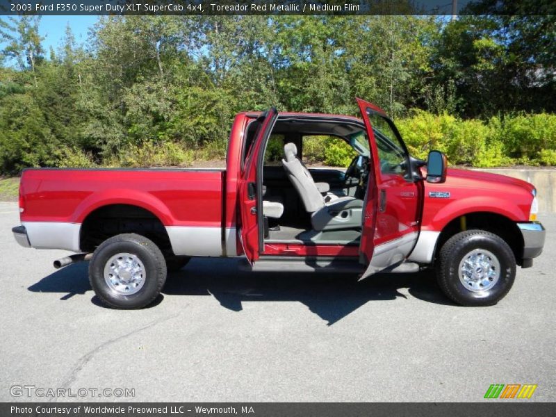 Toreador Red Metallic / Medium Flint 2003 Ford F350 Super Duty XLT SuperCab 4x4