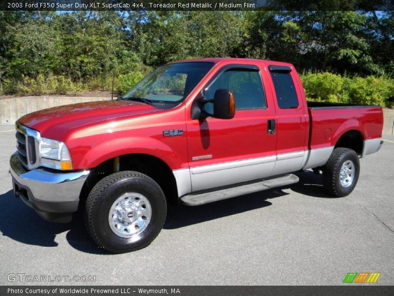 Toreador Red Metallic / Medium Flint 2003 Ford F350 Super Duty XLT SuperCab 4x4
