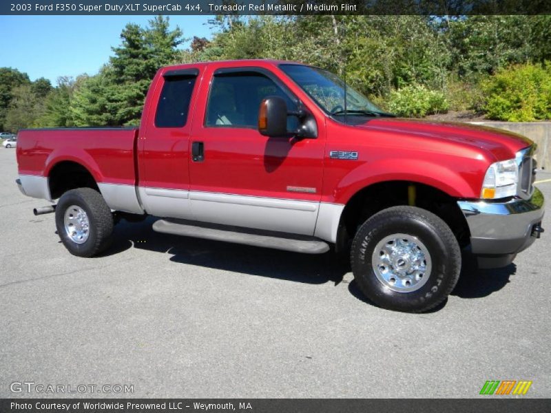 Toreador Red Metallic / Medium Flint 2003 Ford F350 Super Duty XLT SuperCab 4x4