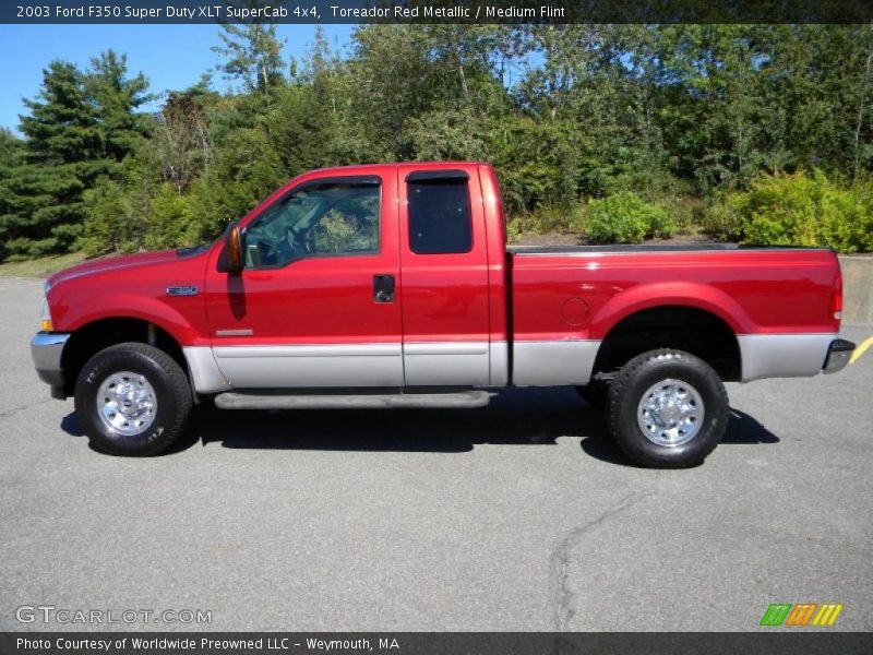 Toreador Red Metallic / Medium Flint 2003 Ford F350 Super Duty XLT SuperCab 4x4