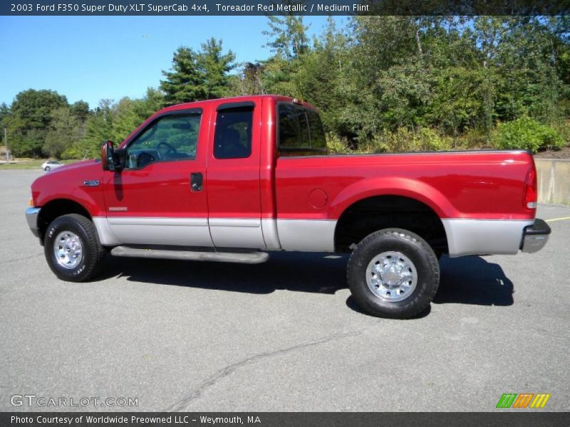 Toreador Red Metallic / Medium Flint 2003 Ford F350 Super Duty XLT SuperCab 4x4