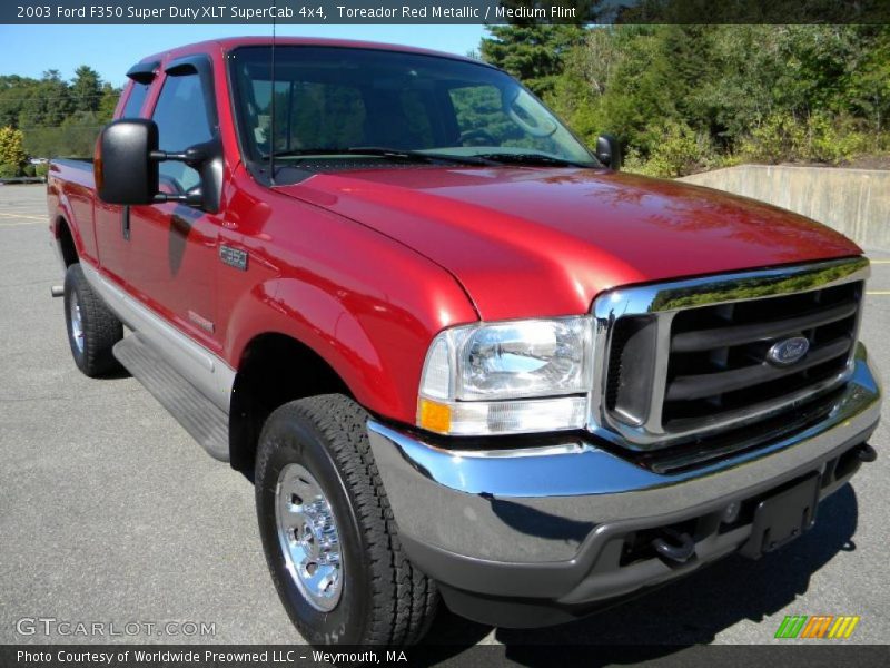 Toreador Red Metallic / Medium Flint 2003 Ford F350 Super Duty XLT SuperCab 4x4