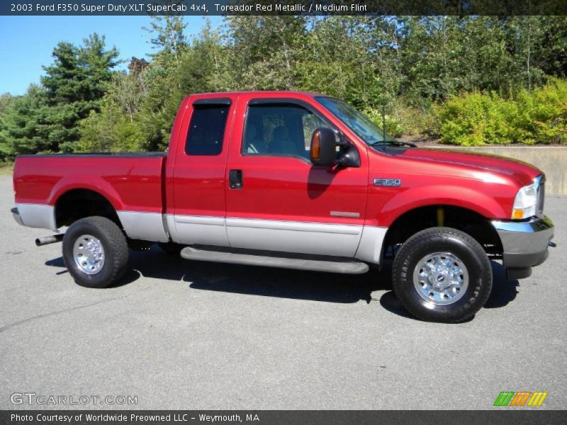 Toreador Red Metallic / Medium Flint 2003 Ford F350 Super Duty XLT SuperCab 4x4