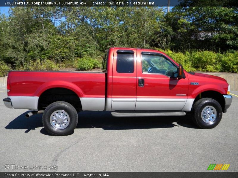 Toreador Red Metallic / Medium Flint 2003 Ford F350 Super Duty XLT SuperCab 4x4
