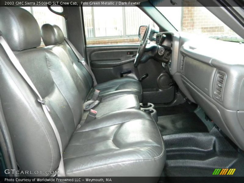 Polo Green Metallic / Dark Pewter 2003 GMC Sierra 2500HD SLT Crew Cab