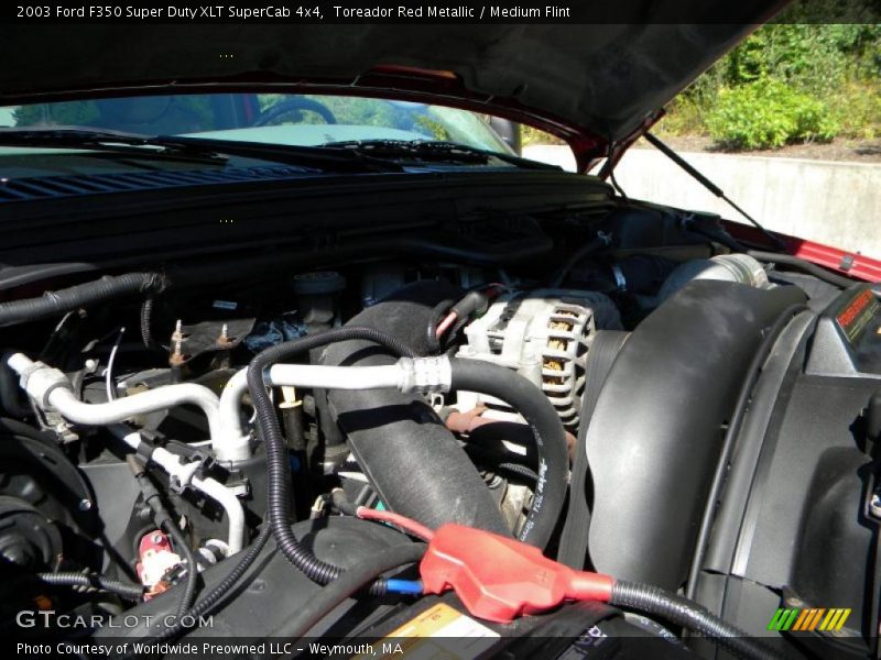 Toreador Red Metallic / Medium Flint 2003 Ford F350 Super Duty XLT SuperCab 4x4