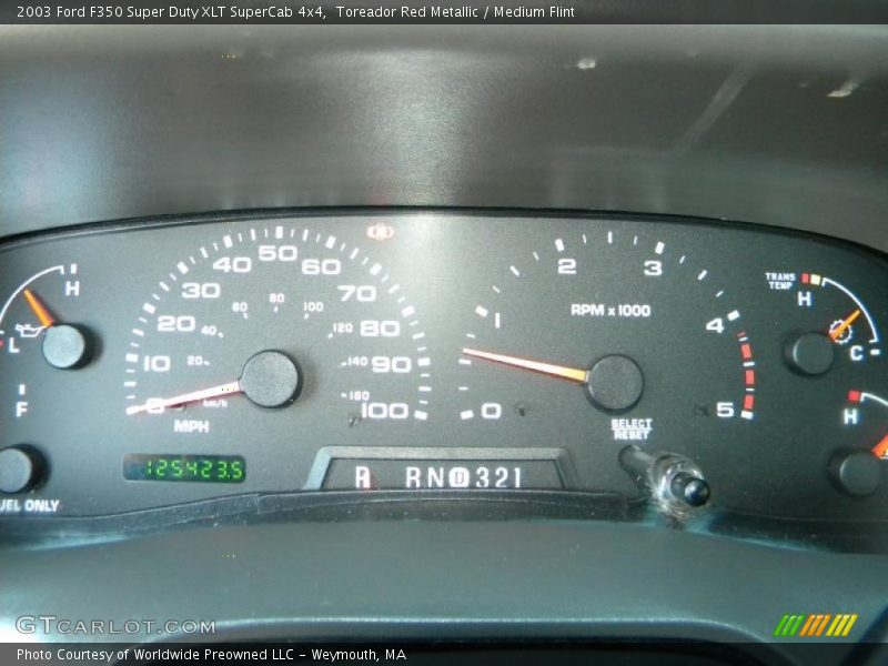 Toreador Red Metallic / Medium Flint 2003 Ford F350 Super Duty XLT SuperCab 4x4