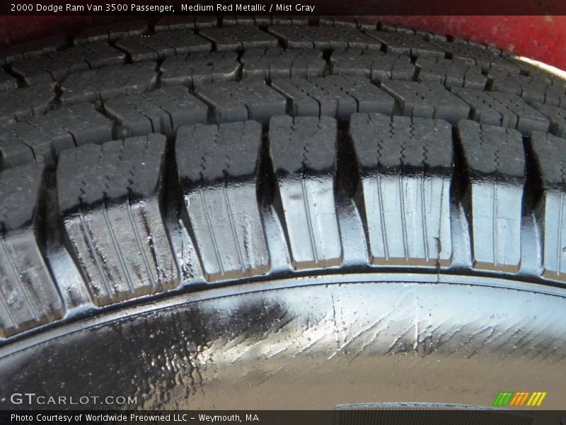 Medium Red Metallic / Mist Gray 2000 Dodge Ram Van 3500 Passenger