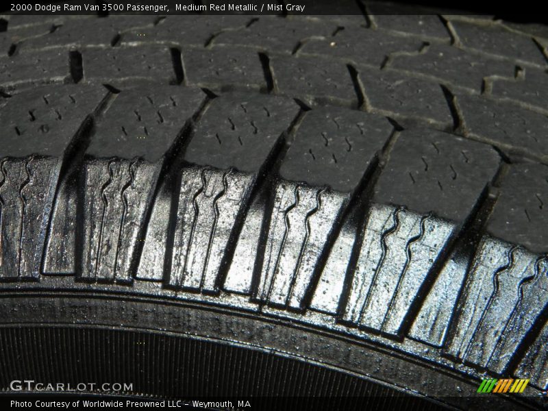 Medium Red Metallic / Mist Gray 2000 Dodge Ram Van 3500 Passenger