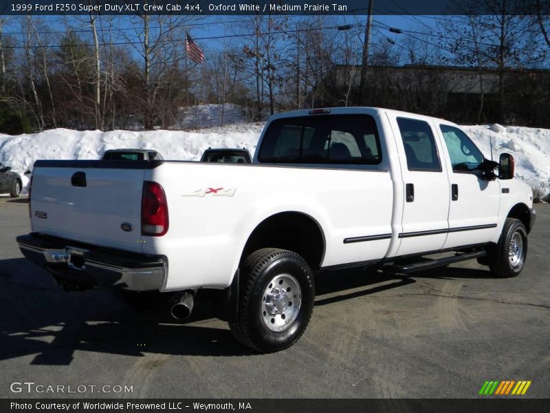 Oxford White / Medium Prairie Tan 1999 Ford F250 Super Duty XLT Crew Cab 4x4