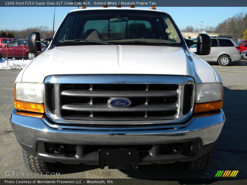 Oxford White / Medium Prairie Tan 1999 Ford F250 Super Duty XLT Crew Cab 4x4