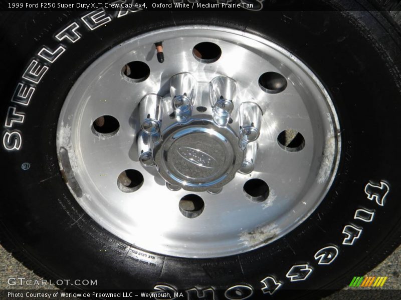 Oxford White / Medium Prairie Tan 1999 Ford F250 Super Duty XLT Crew Cab 4x4