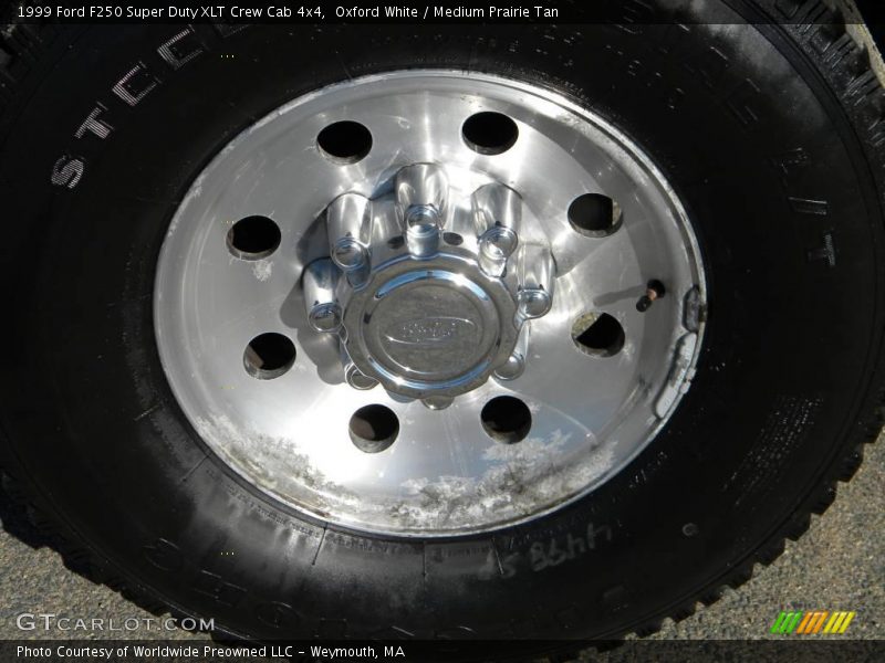 Oxford White / Medium Prairie Tan 1999 Ford F250 Super Duty XLT Crew Cab 4x4