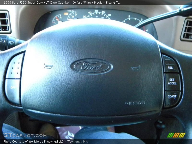 Oxford White / Medium Prairie Tan 1999 Ford F250 Super Duty XLT Crew Cab 4x4