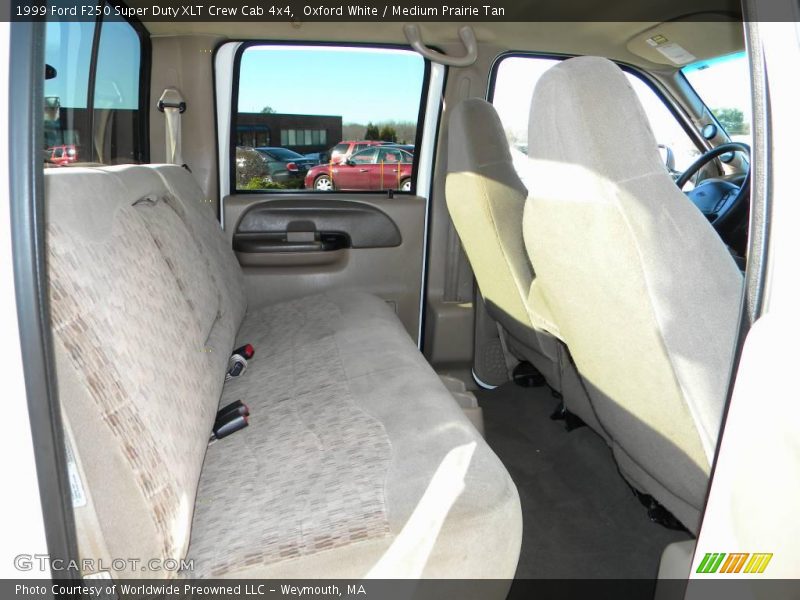 Oxford White / Medium Prairie Tan 1999 Ford F250 Super Duty XLT Crew Cab 4x4