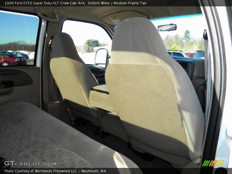 Oxford White / Medium Prairie Tan 1999 Ford F250 Super Duty XLT Crew Cab 4x4